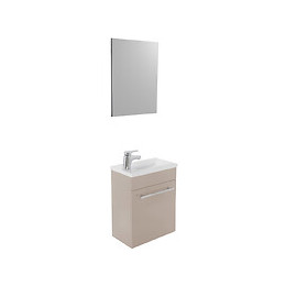 Lave-mains Nino - Avec Miroir - 44cm - Taupe - Laqué - Livré En Kit
