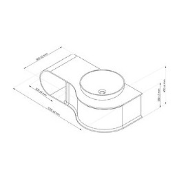 Plan Vasque À Suspendre Snow - 100cm - Blanc - Solid Surface - Sans Trop Plein