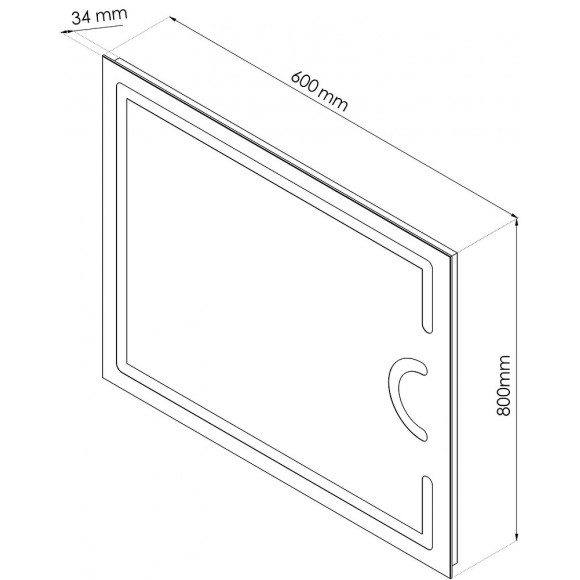 Miroir Rétro-éclairant Nevis - Argent - 60x80cm - Verre - Rond Grossissant