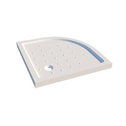 Receveur Meri - Picots Antidérapants - 1/4 Cercle - 90x6,5cm - Grès - Blanc