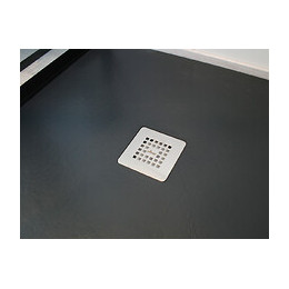 Receveur Nola - Découpable - 70x160cm - Résine - Gris Anthracite - Extra-plat