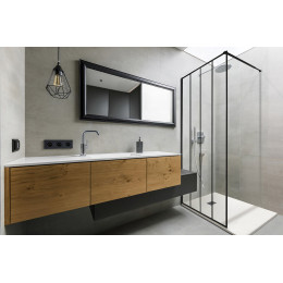 Receveur Nola - Découpable - 80x80cm - Résine - Blanc - Extra-plat