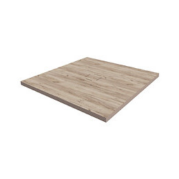 Receveur Naturo - Découpable - 80x80cm - Résine - Bois - Extra-plat