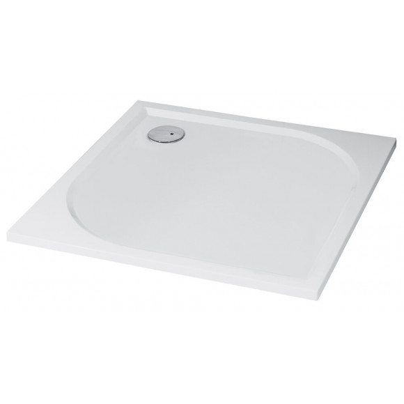 Receveur Hestia - Antidérapant - 80x100cm - Résine - Blanc - Extra-plat