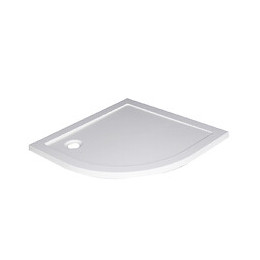 Receveur Bull - Antidérapant - 1/4 De Cercle 90cm - Smc - Blanc - Extra-plat