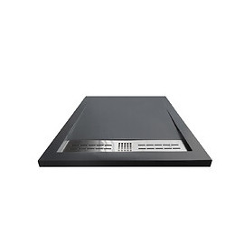 Receveur Spirit - Découpable - 90x90cm - Résine - Gris Anthracite - Extra-plat