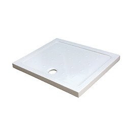 Receveur Meri - Picots Antidérapants - 80x100x6,5cm - Grès - Blanc