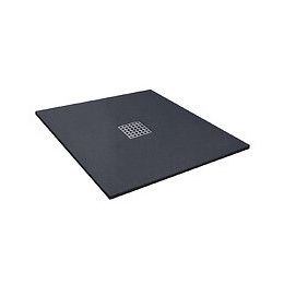Receveur Nola - Découpable - 90x90cm - Résine - Gris Anthracite - Extra-plat