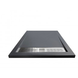 Receveur Spirit - Découpable - 90x90cm - Résine - Gris Anthracite - Extra-plat