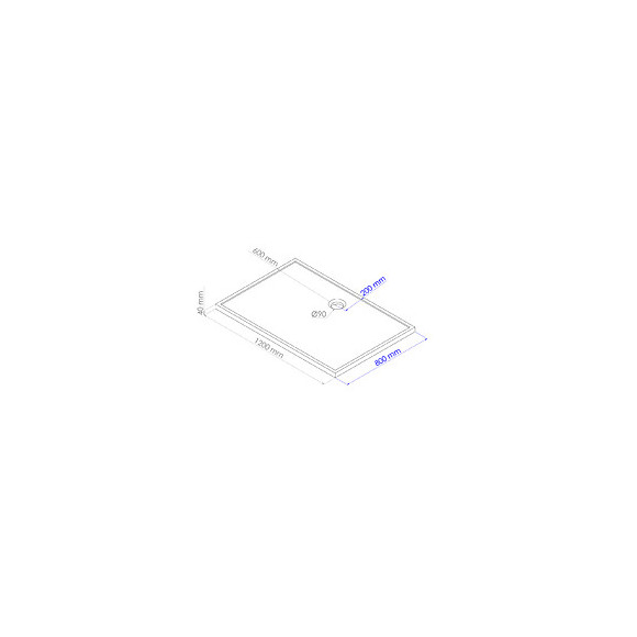 Receveur Bull - Antidérapant - 80x120cm - Smc - Blanc - Extra-plat