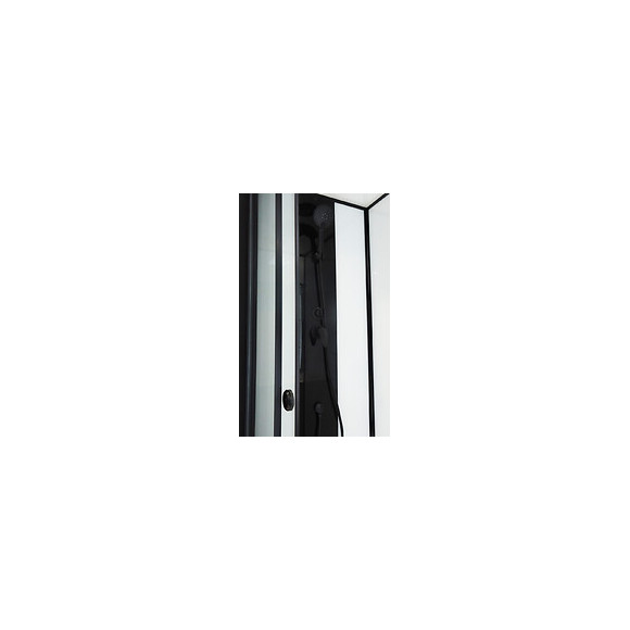 Cabine Gonea - Sans Silicone - 140x80cm - Profilés Aluminium - Noir Mat - En Kit