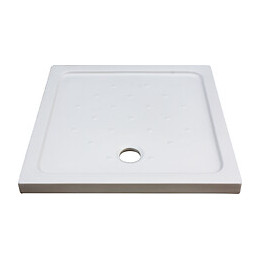 Receveur Meri - Picots Antidérapants - 90x90x6,5cm - Grès - Blanc