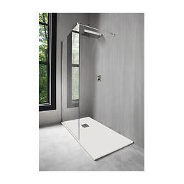 Receveur Nola - Découpable - 90x90cm - Résine - Blanc - Extra-plat