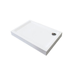 Receveur Lary - Antidérapant - 80x120x13cm - Acrylique - Blanc