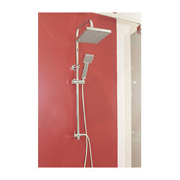 Kit Barre De Douche Sans Mitigeur Celo - H95xl26cm - Finition Chromé