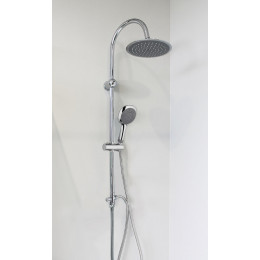 Kit Barre De Douche Sans Mitigeur Zeki - H95xl26cm - Finition Chromé