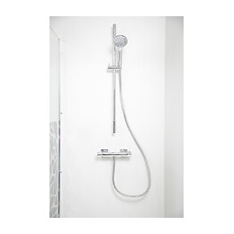 Kit Barre De Douche À Douchette Économie D'eau Brenna - H78cm - Finition Chromé