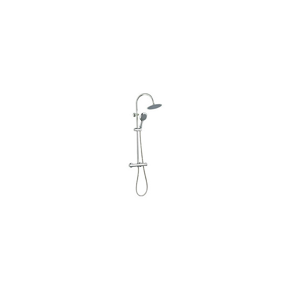 Kit Barre De Douche Avec Mitigeur Zeki - H95xl26cm - Finition Chromé