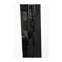 Cabine Hydromassante Nogea - Sans Silicone - 120x80cm - Noir Mat - En Kit