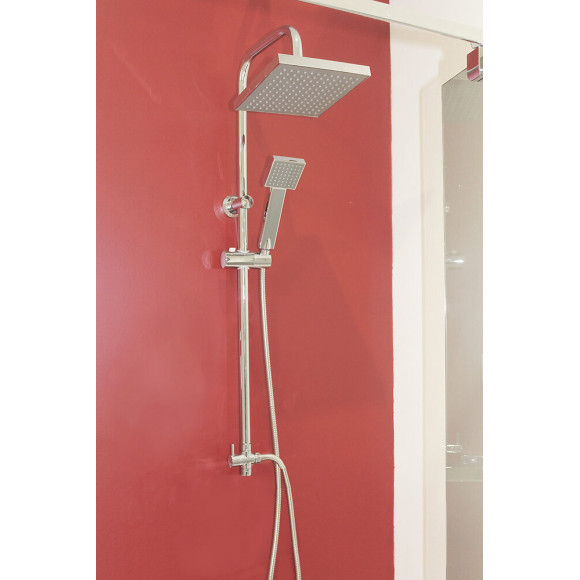 Kit Barre De Douche Sans Mitigeur Celo - H95xl26cm - Finition Chromé