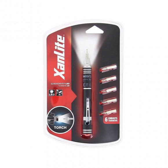 Tournevis Led, X6 Têtes Incluses (cruciforme/plate), Mini Torche Intégrée