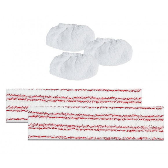 Kit 3 Bonnets + 2 Serpillières En Microfibre - Paeu0324