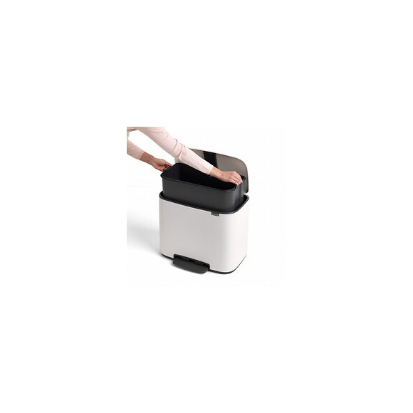 Poubelle À Pédale 36l Blanc - 121388