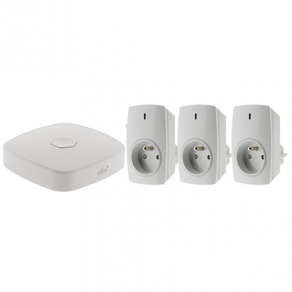 Lot De 3 Prises Connectées Avec Passerelle Wifi - Otio