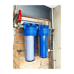 Filtre Double Avec Cartouches De Filtration Et Anticalcaire Anticorrosion 24 Mois