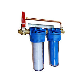 Filtre Double Avec Cartouches De Filtration Et Anticalcaire Anticorrosion 24 Mois