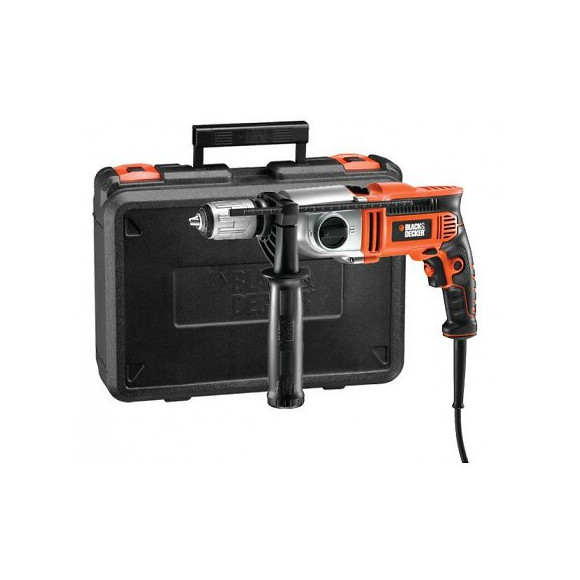 Perceuse 850w, Mandrin Sans Clé 13mm Porte-documents Black & Decker