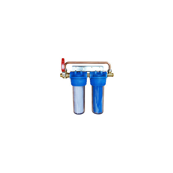 Filtre Double Avec Cartouches De Filtration Et Anticalcaire Anticorrosion 24 Mois