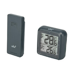 Thermomètre ? Hygromètre Avec Capteur Sans Fil Gris Anthracite - Otio