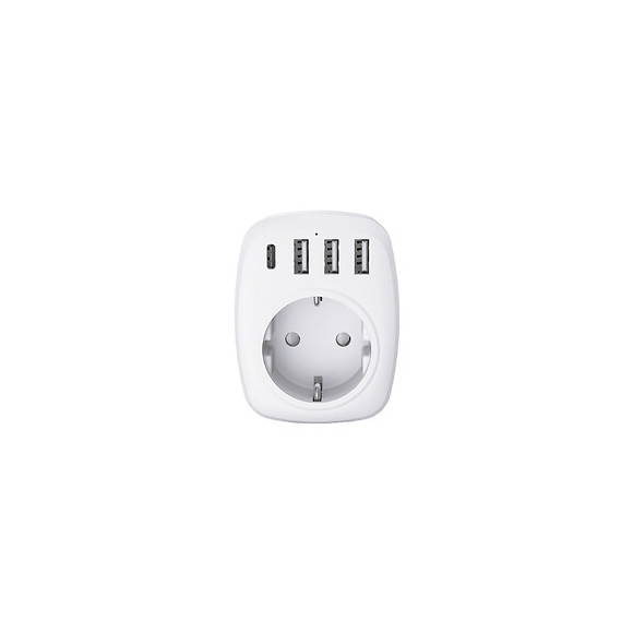 Adaptateur Europe Vers Uk (4 Ports Usb) - Voltman