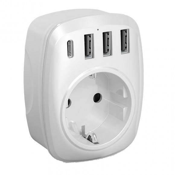 Adapateur Europe Vers Usa (4 Ports Usb) - Voltman