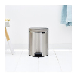 Poubelle À Pédale 5l Matt Steel - 112645