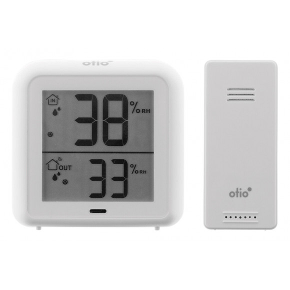 Thermomètre ? Hygromètre Avec Capteur Sans Fil Blanc - Otio
