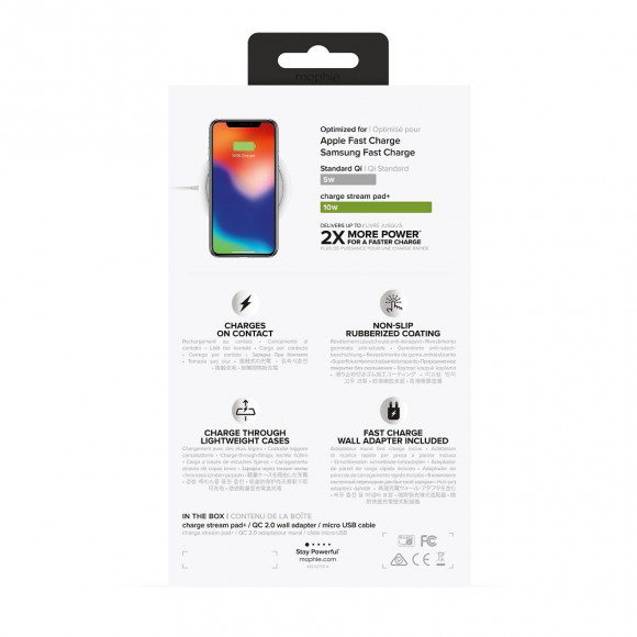 Station De Charge Sans Fil Mophie Technologie Qi Noire