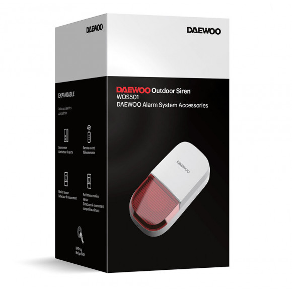 Daewoo Sirène Extérieure Wos501 Compatible Avec Le Système D'alarme Sa501