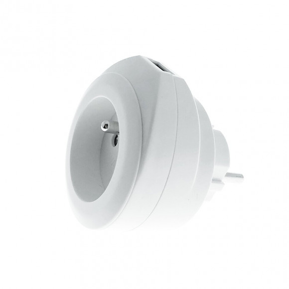 Prise Bewatt Avec Chargeur Usb Réversible (blanc) - Watt And Co
