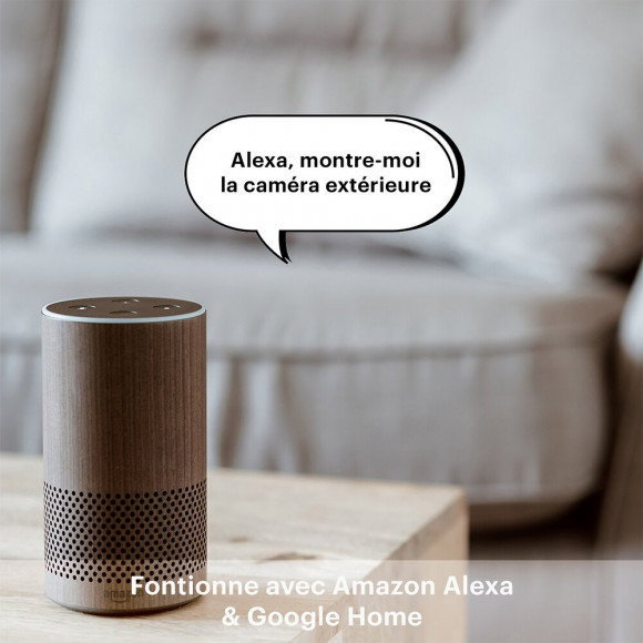 Daewoo Pack De 2 Caméras Autonomes: Int/ext W501 Full Hd, Détection De Mouvement, Vision Nocturne, Audio, Compatibles Avec Al