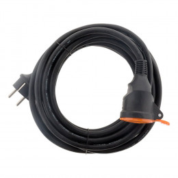 Rallonge Étanche 2p+t H07rn-f 3x 1,5mm² 5m Avec Clip De Fixation Orange - Zenitech