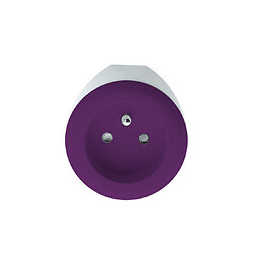 Prise Bewatt Avec Chargeur Usb Réversible (violet) - Watt And Co