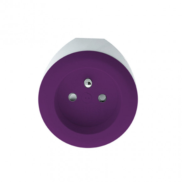 Prise Bewatt Avec Chargeur Usb Réversible (violet) - Watt And Co