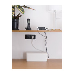 Boîte De Rangement Pour Multiprises - Blanche