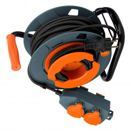 Enrouleur Bricolage - 4 Prises 16a - 3g1,5mm² - 30m - Zenitech