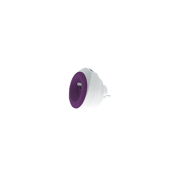 Prise Bewatt Avec Chargeur Usb Réversible (violet) - Watt And Co