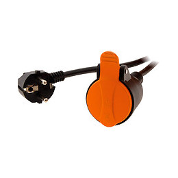 Rallonge Étanche 2p+t H07rn-f 3x 1,5mm² 25m Avec Clip De Fixation Orange - Zenitech