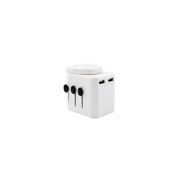 Adaptateur Universel De Voyage 150 Pays + 2xusb - Watt And Co