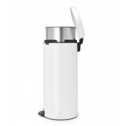 Poubelle À Pédale 30l Blanc - 114748